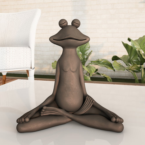August Grove® Laird Meditating Zen Frog Garden Statue & Reviews